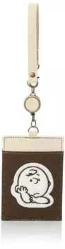 Pass commuter pass card with for for for cute Charlie Brown [Snoopy] case, holder, case, reel, canvas, commuting, school, women, men, adults,
