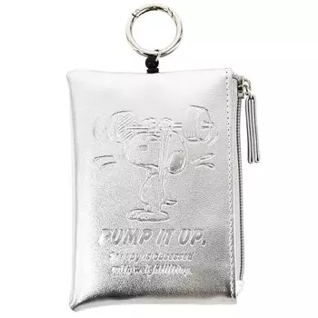 Pass Commuter Synthetic Carabiner with Key Accessory Character Silver [Marimo Craft] Case, Pass, Leather, Reel, Case, Case, Women s, Men s, Commuting,