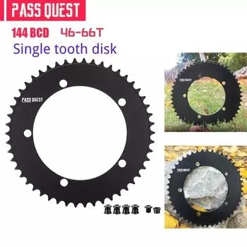 PASS QUEST 144BCD, 5 отверстий, 46-66T, велосипедная звездочка, гусеница, фиксированная шестерня для велосипеда, специальная однодисковая шестерня, зубчатая звездочка для велоспорта
