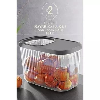 Passion Home, двухсекционный ящик для хранения картофеля и лука в полоску, 10 литров - ящик для хранения таблеток для моющих средств с выдвижной крышкой