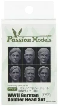 Passion Model German Soldier Headset No Cap Type 6 Types Resin Kit P35F010 1/35