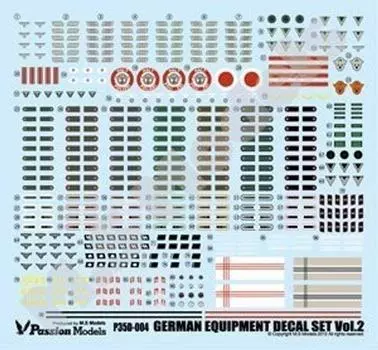 Passion Model World War II German Military Equipment Decal Set Plastic Model Decal 1/35 Vol.2 P35D-004