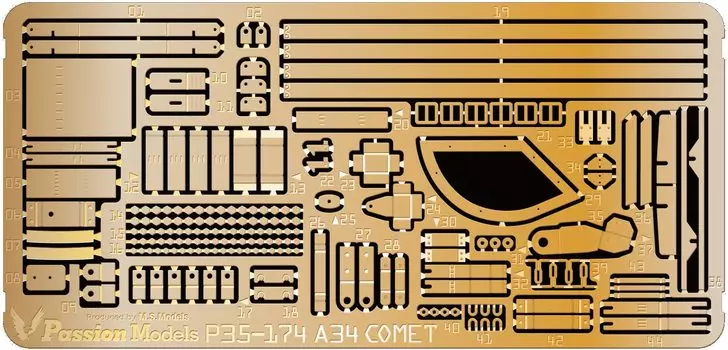 Passion Models Британский армейский крейсерский танк A34 Comet, набор деталей Tamiya, пластиковые детали для моделей 1/35, фототравление (для ММ35380) С35-174