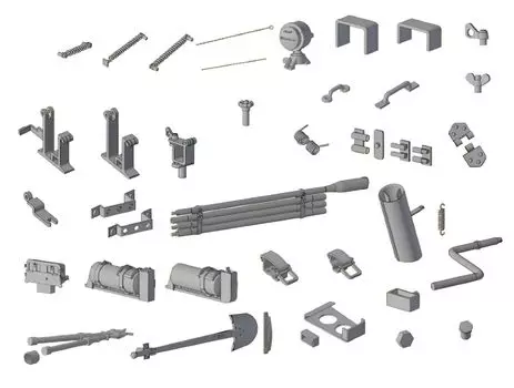 Passion Models Tank 3D parts set Plastic model parts 1/35 No.4 Destroyer/70(A) P35T-018