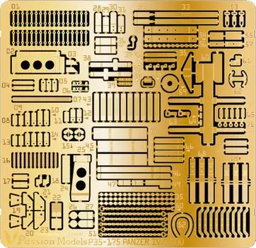 Passion Models Tank Destroyer parts set Plastic model parts 1/35 No.4/70(A) Photo-etched (for Tamiya) P35-175