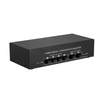 Пассивный усилитель мощности 4 в 2 выхода, селектор динамиков, 300 Вт на каждый канал