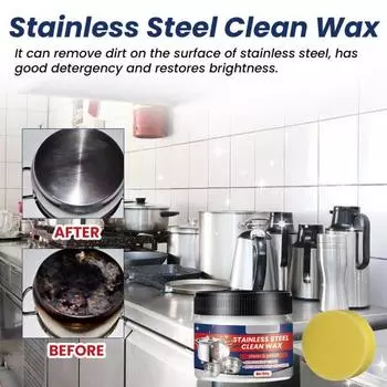 Паста для чистки стали с губкой Экологичная Надежная глубокая очистка Мощная очистка посуды