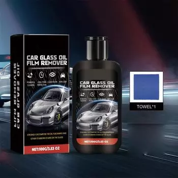 Паста для покрытия автомобильных стекол, очистка лобового стекла, дезактивация, водонепроницаемая, водонепроницаемая, для чистки окон автомобиля, 100 г One Size чёрный