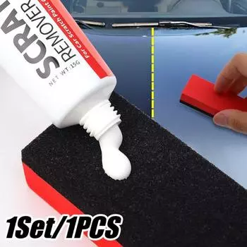 Паста для полировки автомобиля с губкой, средство для удаления царапин, набор для ремонта лакокрасочного покрытия автомобиля, шлифовальное средство для удаления царапин