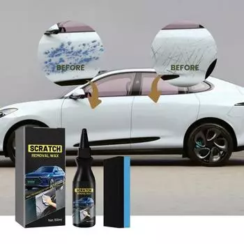 Паста для ремонта царапин на автомобилях. Профессиональный набор для удаления царапин с губкой. Простой в использовании полировальный воск для ремонта царапин на лакокрасочном покрытии автомобиля. A