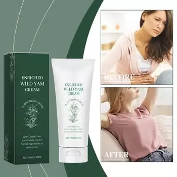 Паста из дикого ямса Паста с экстрактом корня ямса для лица и тела — Паста из корня менопаузы — без наночастиц и синтетических гормонов One Size