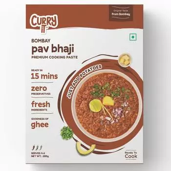 Паста карри CURRYiT Bombay Pav Bhaji, 8,8 унций, просто добавьте Aloo (Картофель) Готово готовить 8.8 oz