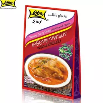 Паста карри Лобо Пананг со сливками из кокоса, без глутамата натрия, красителей и консервантов / на 2-3 порции, Тайская еда, 100 г 100 g