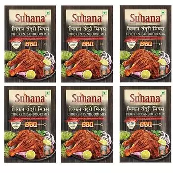 Паста «Сухана» из курицы «Тандури», 100 грамм, пакетик | Смесь специй | Легко готовить — упаковка из 6 шт.