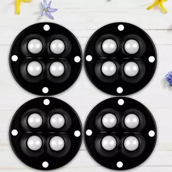 Paste Universal Wheel 4pcs 360 Degree Free Rotation Self Adhesive Rolling Caster Pulleys No Noise Houdehold for Trash Can Bottom