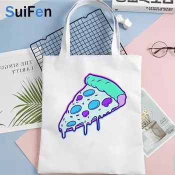 Пастельная готическая сумка для покупок bolsas de tela, хлопковая сумка-шопер, эко-сумка bolsa, bolsas, многоразовая тканевая сумка-тоут sacolas 24*26cm