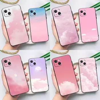 Пастельно-розовый чехол для телефона iPhone 15 14 Pro Max 11 13 12 Mini X XR XS Max SE 2020 7 8 Plus, чехол-капа iPhone 12 Pro