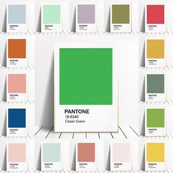 Пастельные цвета Pantone, принты, настенное искусство, холст, живопись, галерея, современное искусство Noridc, эстетические постеры для гостиной, домашний декор 21x30cm No Framed