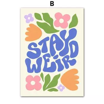 Пастельные цветы Солнце Волны Коктейль Минимализм Настенная живопись Холст Картина Скандинавские постеры и принты Настенные картины Декор гостиной 21cm30cm NoFrame