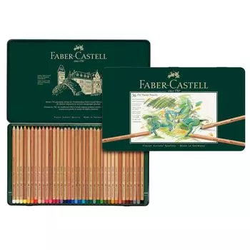 Пастельные карандаши Faber-Castel FC112136 Pitt в металлической банке (36 шт. в упаковке), сортированный