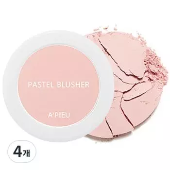 Пастельные румяна APIEU, нежно-розовый оттенок, 4 шт.