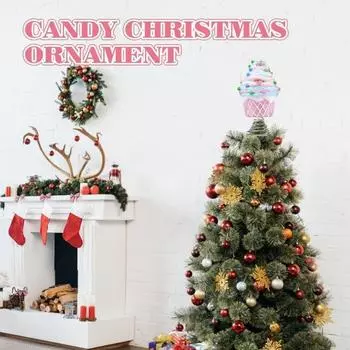 Пастельный десерт, украшение на елку, плюшевые розовые украшения для кексов, рождественские украшения в виде пончиков и конфет