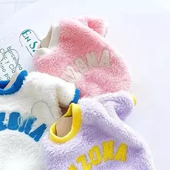Пастельный флис милый холодный маленький средний одежда одежда для домашних животных для выхода на улицу для парка Аризона, пушистый, защита, собаки, собаки, футболка, одежда, прогулка,
