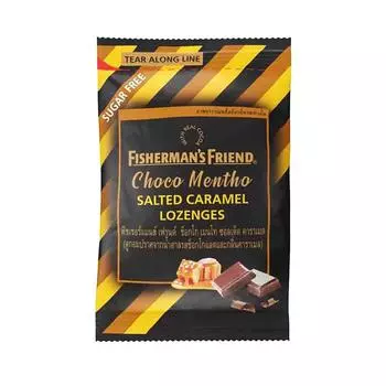 Пастилки Fisherman s Friend, с настоящим какао, пастилки с соленой карамелью Choco Mentho, 25 г. х 6/12/24 шт. 25 g. x 6 pcs