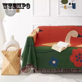 Пасторальный Miaomiao Duck Диван Полотенце Чехол для дивана Одеяло для дома Гостиная Полный чехол для дивана Пылезащитный чехол для дивана Все сезоны 130*180cm