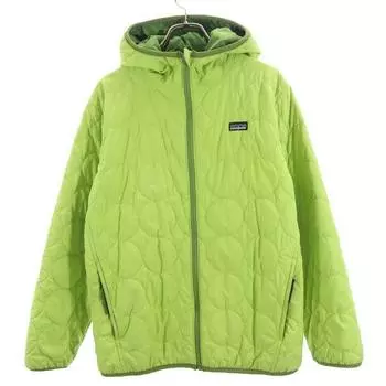 patagonia Logo tag reversible Batting jacket Outdoor Quilted Hood Women Used