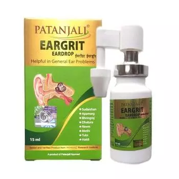 Ушные капли Patanjali Divya Eargrit 15 мл (Упаковка из 2 шт.)