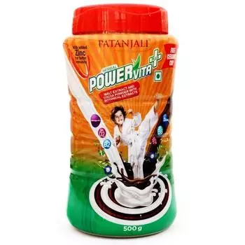 Patanjali Herbal Powervita Plus, полезный напиток для физического роста, банка 500 г