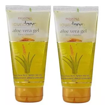 Patanjali Saundarya Алоэ Вера Кесар Чандан Гель - 150 мл (Упаковка из 2 шт.)