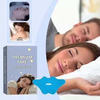 Патч для губ для сна против храпа Патч для сна против храпа на ночь Предотвращает сухость во рту и храп Носите его во время сна для улучшения качества сна One Size