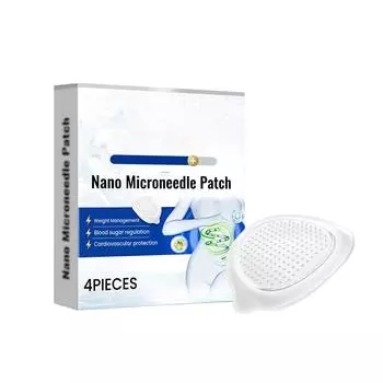 Патч для похудения с нано-микроиглами уменьшает и поддерживает изгиб фигуры. Здоровый пластырь прилипает к коже. One Size белый