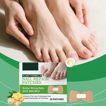 Патч для ухода за ногтями, Уход при онихомикозе, Мягкий ноготь, Вросший ноготь, Тип утолщения ногтя, Осветляющий патч для ухода за ногтями. One Size белый