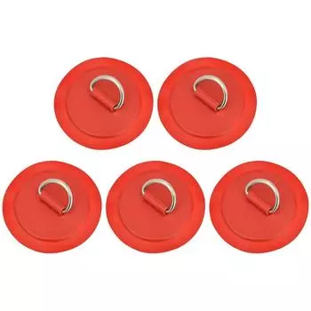 - Патч из ПВХ с D-образным кольцом круглой формы диаметром 8 см для весла для доски для серфинга (красный)