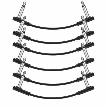 Патч-кабель Donner 15 см для гитарных эффекторов, черный (6шт)