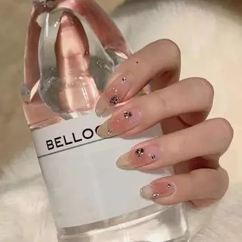 Patch Nail Popular Wearable Phototherapy Pink Whitening Wearable Detachable Oblong,S