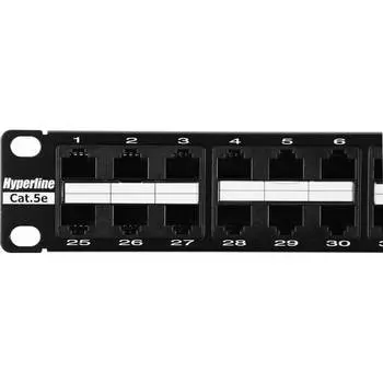 Патч-панель Hyperline Pphd-19-48- 8p8c-c5e-110d 19 дюймов 1u 48xrj45 Cat 5e Utp