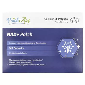 PatchAid, пластыри NAD+, 30 упаковок