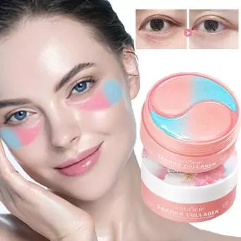 Патчи для кожи вокруг глаз 60 шт. Маска для глаз - лечение отеков и темных кругов под глазами, уменьшение мешков под глазами и разглаживание морщин, подушечки для ухода за кожей вокруг глаз 60pcs