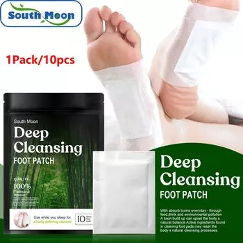 Патчи для ног South Moon с натуральным бамбуковым углем, массажные пластыри для ног, облегчение боли, улучшение сна, снятие стресса, пластыри для ног 1Pack/10pcs
