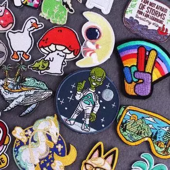 Патчи для одежды в стиле панк, нашивки для вышивки одежды, наклейки с аппликациями на нашивки для одежды