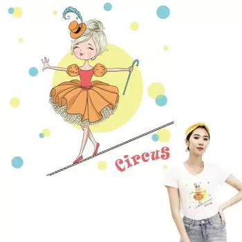 Патчи для танцевальных девочек, термопресс, аппликация, аксессуар «сделай сам», наклейка, модные джинсы в полоску, термонашивка для рубашки для маленьких девочек 8x8.3cm