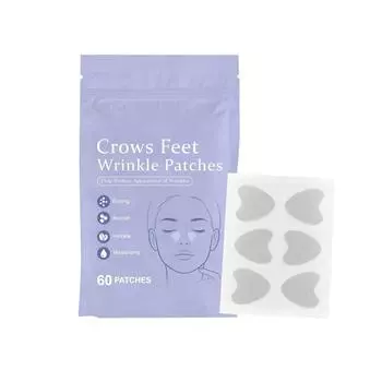 Патчи от морщин гусиные лапки Укрепляющие коллагеновые патчи Поддерживают кожу увлажненной Патчи для ухода за лицом One Size белый