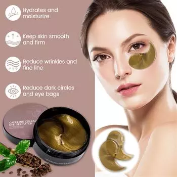 Патчи под глазами коллагеновые патчи под глазами маска для глаз против старения, морщин и тонких линий 30 мл One Size белый