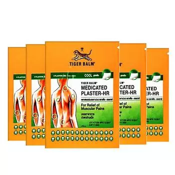 Патчи с тигровым бальзамом (Тепло), 10см х 7см (2 шт/упак.), Обезболивающий пластырь для временного облегчения незначительных болей в мышцах и суставах*упаковка из двух штук