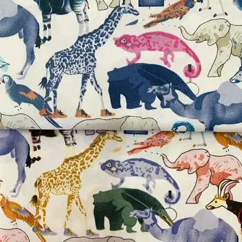 Patchwork Handmade Fabric Tapestry Fabric Panel Curtain Fabric School Lunch Bag Fabric for Crafts Combed Cotton Material Twill Woven Animal Pattern 2