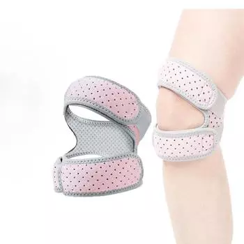 Ремень на колено, наколенник, мужская профессиональная беговая и спортивная защитная экипировка, скакалка, фитнес, баскетбольное оборудование, защитный ремешок One size розовый